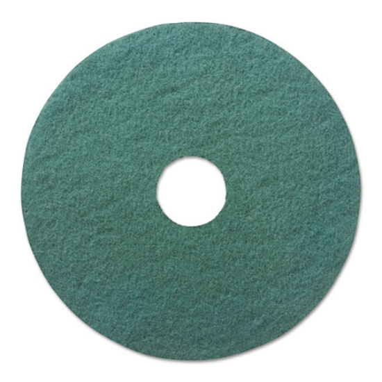 Picture of Heavy-Duty Scrubbing Floor Pads, 13" Diameter, Green, 5/carton
