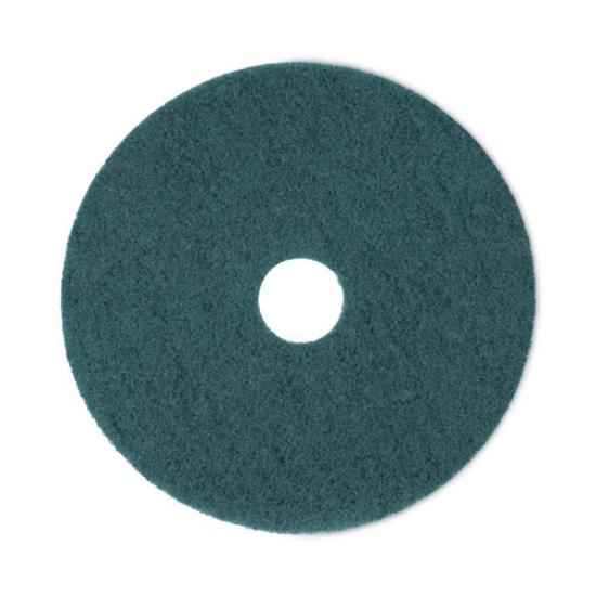 Picture of Heavy-Duty Scrubbing Floor Pads, 18" Diameter, Green, 5/carton