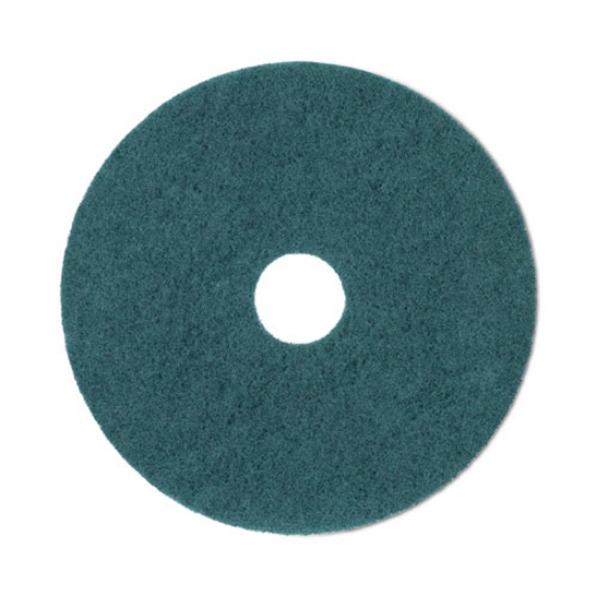 Picture of Heavy-Duty Scrubbing Floor Pads, 20" Diameter, Green, 5/carton
