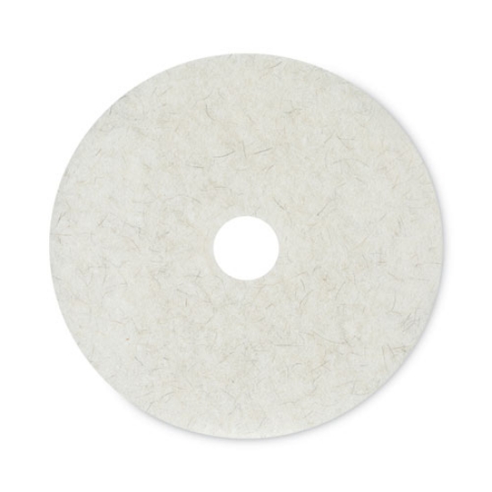 Picture of Natural Burnishing Floor Pads, 20" Diameter, White, 5/carton