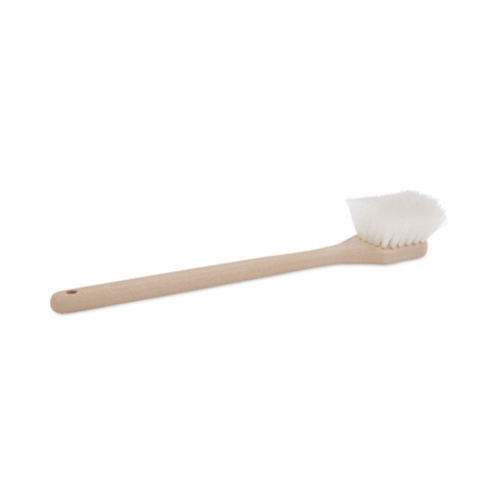 Picture of Utility Brush, Cream Nylon Bristles, 5.5" Brush, 14.5" Tan Plastic Handle