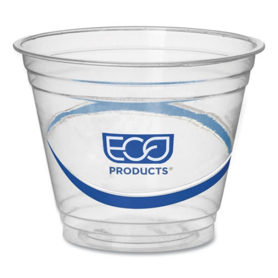 Picture of Bluestripe 25% Recycled Content Cold Cups, 9 Oz, Clear/blue, 50/pack, 20 Packs/carton