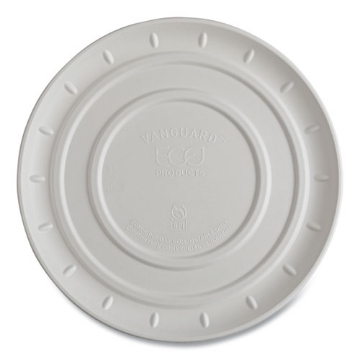 Picture of Vanguard Molded Fiber Pizza Tray, 16" dia, White, Sugarcane, 50/Carton