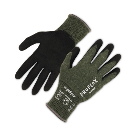 Picture of ProFlex 7042 ANSI A4 Nitrile-Coated CR Gloves, Green, X-Large, 12 Pairs/Pack, Ships in 1-3 Business Days