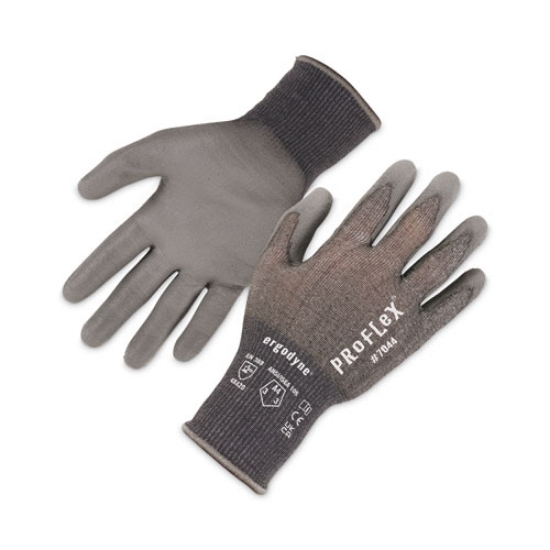 Picture of ProFlex 7044 ANSI A4 PU Coated CR Gloves, Gray, Large, 12 Pairs/Pack, Ships in 1-3 Business Days