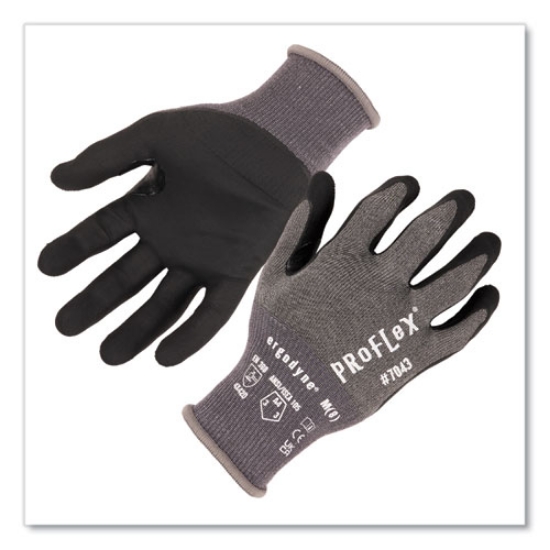 Picture of ProFlex 7043 ANSI A4 Nitrile Coated CR Gloves, Gray, Large, 12 Pairs, Ships in 1-3 Business Days