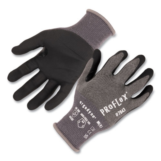 Picture of ProFlex 7043 ANSI A4 Nitrile Coated CR Gloves, Gray, 2X-Large, 12 Pairs, Ships in 1-3 Business Days