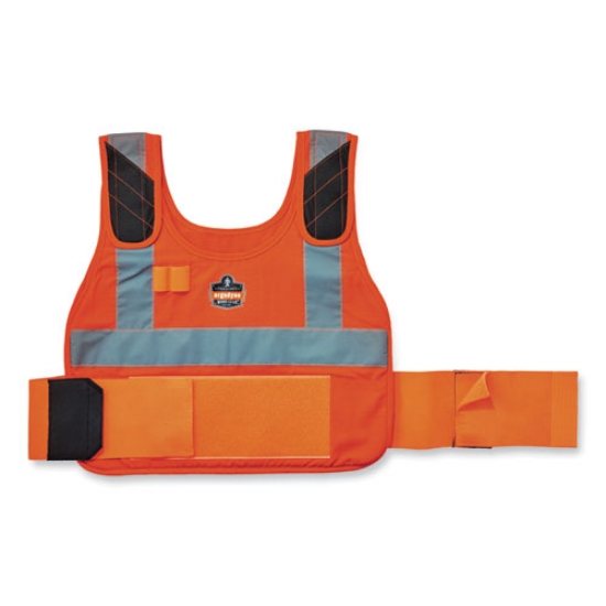 Picture of Chill-Its 6240 Phase Change Cooling Vest Elastic Extenders, 3.5", Orange, Ships in 1-3 Business Days