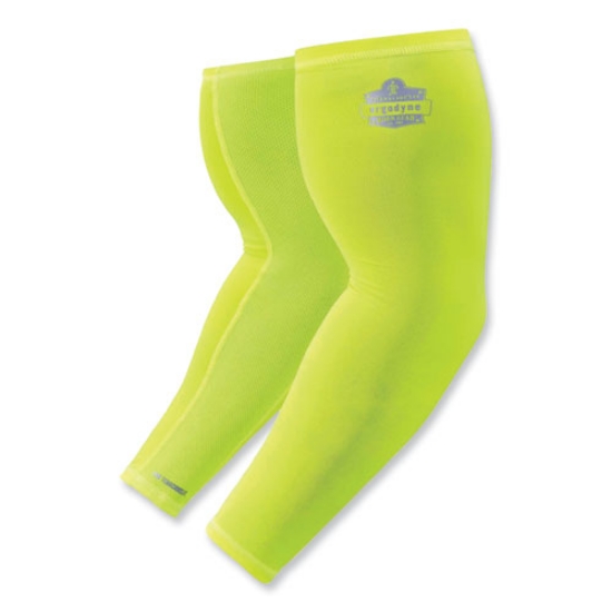 Picture of Chill-Its 6690 Performance Knit Cooling Arm Sleeve, Polyester/Spandex, Medium, Lime, 2 Sleeves, Ships in 1-3 Business Days