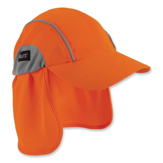 Picture of Chill-Its 6650 High-Performance Hat Plus Neck Shade, Polyester, One Size Fits Most, Orange, Ships in 1-3 Business Days