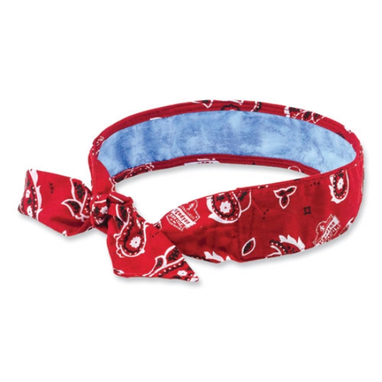 Picture of Chill-Its 6700CT Cooling Bandana PVA Tie Headband, One Size Fits Most, Red Western, Ships in 1-3 Business Days