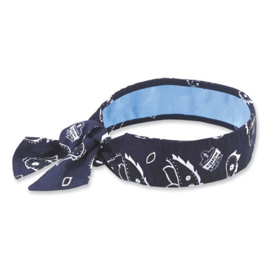 Picture of Chill-Its 6700CT Cooling Bandana PVA Tie Headband, One Size Fits Most, Navy Western, Ships in 1-3 Business Days