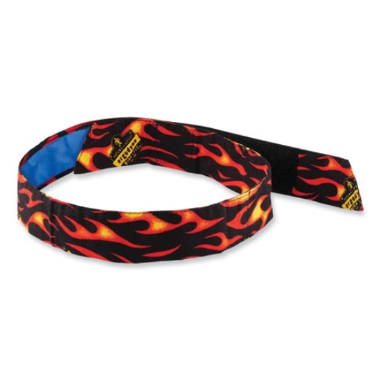 Picture of Chill-Its 6705CT Cooling PVA Hook and Loop Bandana Headband, One Size Fits Most, Flames, Ships in 1-3 Business Days
