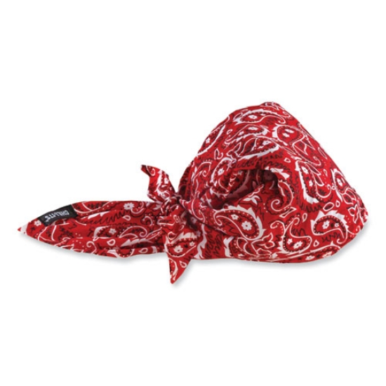 Picture of Chill-Its 6710CT Cooling PVA Tie Bandana Triangle Hat, One Size Fits Most, Red Western, Ships in 1-3 Business Days