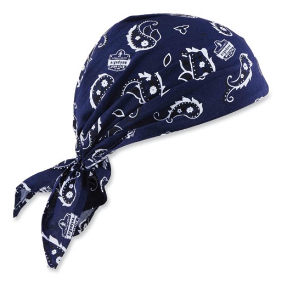 Picture of Chill-Its 6710CT Cooling PVA Tie Bandana Triangle Hat, One Size Fits Most, Navy Western, Ships in 1-3 Business Days