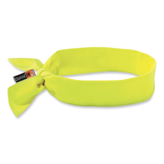 Picture of Chill-Its 6700FR Fire Resistant Cooling Tie Bandana Headband, One Size Fits Most, Lime, Ships in 1-3 Business Days