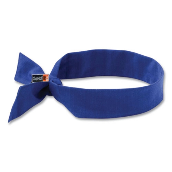 Picture of Chill-Its 6700FR Fire Resistant Cooling Tie Bandana Headband, One Size Fits Most, Blue, Ships in 1-3 Business Days