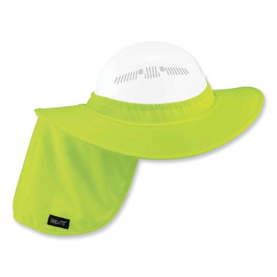 Picture of Chill-Its 6660 Hard Hat Brim + Neck Shade, 19.5 x 9.75, Lime, Ships in 1-3 Business Days