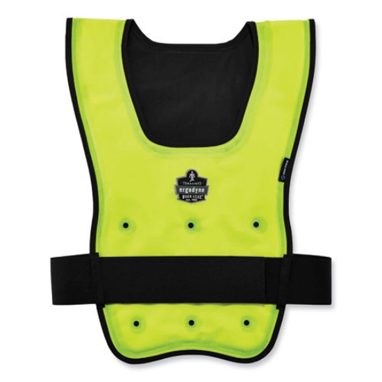 Picture of Chill-Its 6687 Economy Dry Evaporative Cooling Elastic Waist Vest, Nylon, Large/X-Large, Lime, Ships in 1-3 Business Days