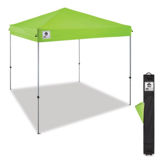 Picture of Shax 6010 Lightweight Pop-Up Tent, Single Skin, 10 ft x 10 ft, Polyester/Steel, Lime, Ships in 1-3 Business Days