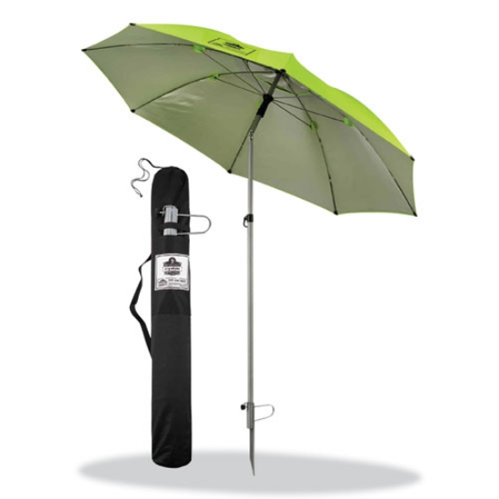 Picture of Shax 6100 Lightweight Work Umbrella, 90" Span, 92.4" Long, Lime Canopy, Ships in 1-3 Business Days