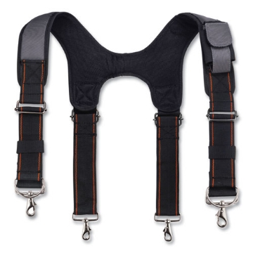 Picture of Arsenal 5560 Padded Tool Belt Suspenders, 36" to 48" Waist, 3" Wide, Polyester, Gray, Ships in 1-3 Business Days