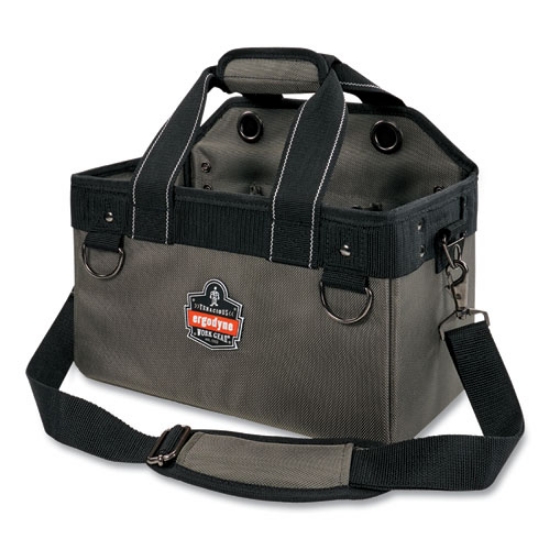 Picture of Arsenal 5844 Bucket Truck Tool Bag with Tethering Attachment Points, 8 Compartments, 13 x 7.5 x 7.5, Gray