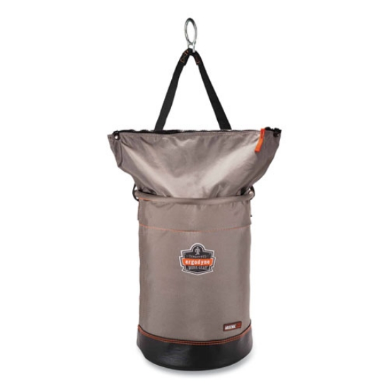 Picture of Arsenal 5973 Hoist Bucket Tool Bag with D-Rings and Zipper Top, 12.5 x 12.5 x 17, Gray, Ships in 1-3 Business Days