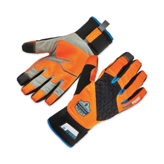 Picture of ProFlex 818WP Thermal WP Gloves with Tena-Grip, Orange, Small, Pair, Ships in 1-3 Business Days