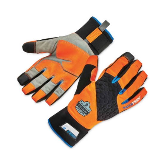 Picture of ProFlex 818WP Thermal WP Gloves with Tena-Grip, Orange, Medium, Pair, Ships in 1-3 Business Days