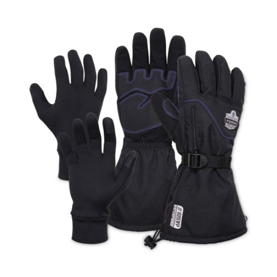 Picture of ProFlex 825WP Thermal Waterproof Winter Work Gloves, Black, Large, Pair, Ships in 1-3 Business Days