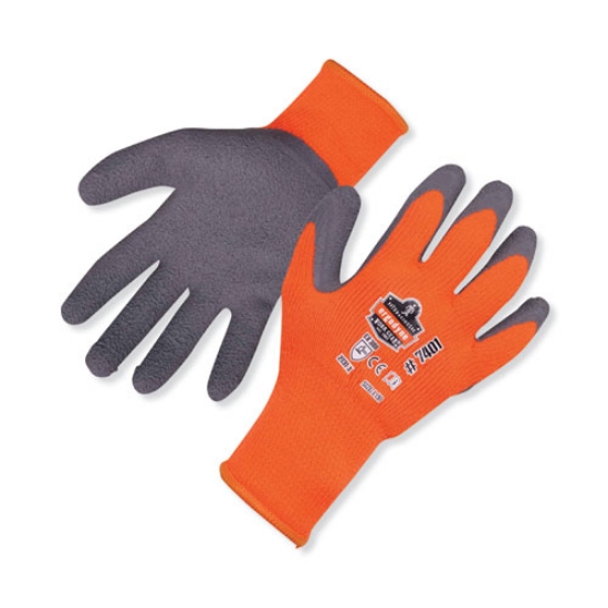 Picture of ProFlex 7401 Coated Lightweight Winter Gloves, Orange, Large, Pair, Ships in 1-3 Business Days