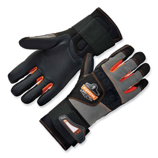 Picture of ProFlex 9012 Certified AV Gloves + Wrist Support, Black, Medium, Pair, Ships in 1-3 Business Days