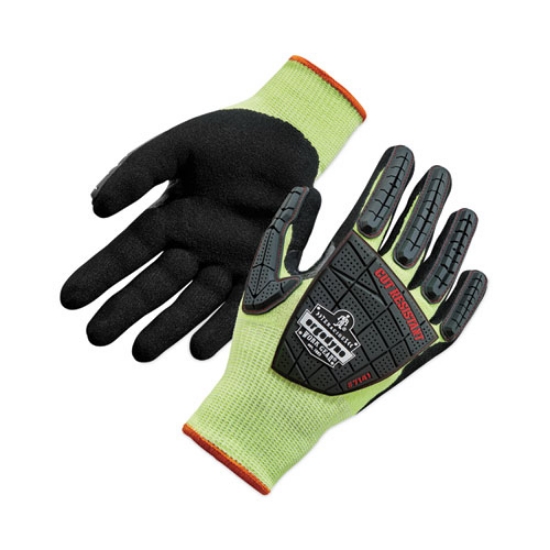 Picture of ProFlex 7141 ANSI A4 DIR Nitrile-Coated CR Gloves, Lime, Small, 72 Pairs/Pack, Ships in 1-3 Business Days