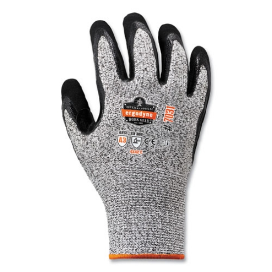 Picture of ProFlex 7031-CASE ANSI A3 Nitrile-Coated CR Gloves, Gray, Medium, 144 Pairs/Carton, Ships in 1-3 Business Days