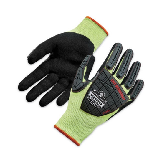 Picture of ProFlex 7141 ANSI A4 DIR Nitrile-Coated CR Gloves, Lime, Small, Pair, Ships in 1-3 Business Days