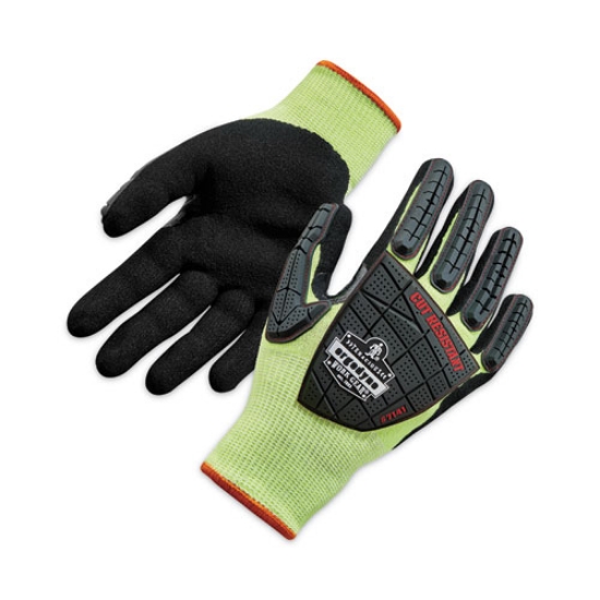 Picture of ProFlex 7141 ANSI A4 DIR Nitrile-Coated CR Gloves, Lime, Medium, Pair, Ships in 1-3 Business Days