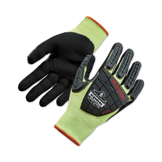 Picture of ProFlex 7141 ANSI A4 DIR Nitrile-Coated CR Gloves, Lime, X-Large, Pair, Ships in 1-3 Business Days