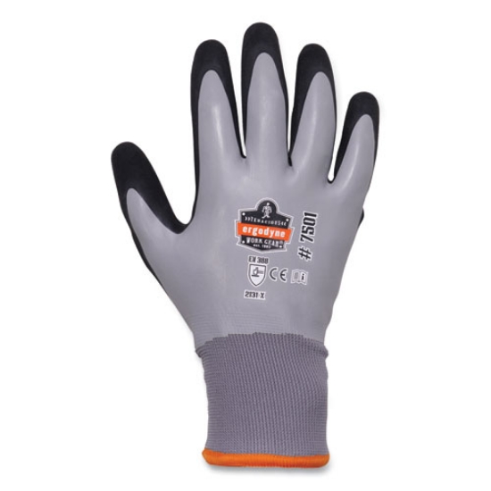 Picture of ProFlex 7501-CASE Coated Waterproof Winter Gloves, Gray, Small, 144 Pairs/Carton, Ships in 1-3 Business Days