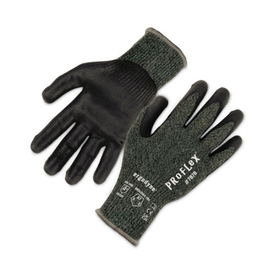 Picture of ProFlex 7070 ANSI A7 Nitrile Coated CR Gloves, Green, Small, 12 Pairs/Pack, Ships in 1-3 Business Days
