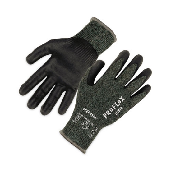 Picture of ProFlex 7070 ANSI A7 Nitrile Coated CR Gloves, Green, Medium, 12 Pairs/Pack, Ships in 1-3 Business Days