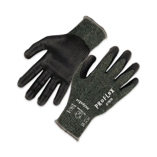 Picture of ProFlex 7070 ANSI A7 Nitrile Coated CR Gloves, Green, Large, Pair, Ships in 1-3 Business Days