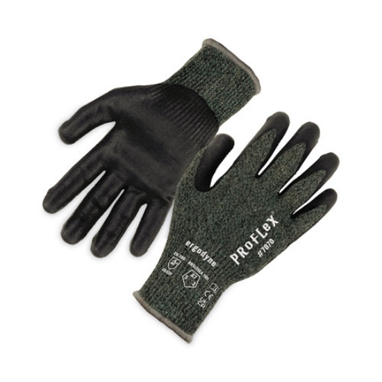 Picture of ProFlex 7070 ANSI A7 Nitrile Coated CR Gloves, Green, X-Large, Pair, Ships in 1-3 Business Days