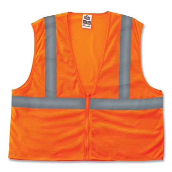 Picture of GloWear 8205Z Class 2 Super Economy Mesh Vest, Polyester, Orange, Large/X-Large, Ships in 1-3 Business Days