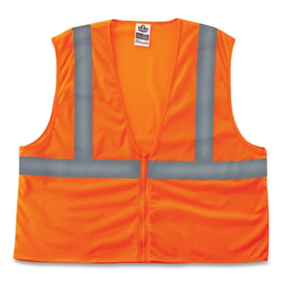 Picture of GloWear 8205Z Class 2 Super Economy Mesh Vest, Polyester, Orange, 4X-Large/5X-Large, Ships in 1-3 Business Days
