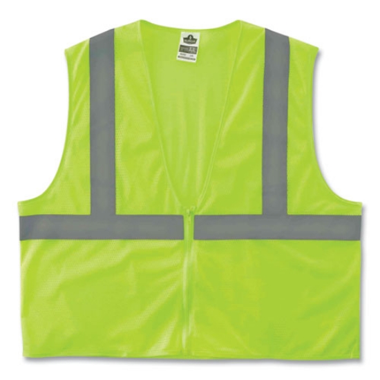 Picture of GloWear 8205Z Class 2 Super Economy Mesh Vest, Polyester, Lime, 4X-Large/5X-Large, Ships in 1-3 Business Days