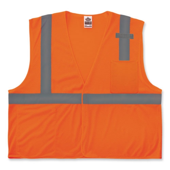 Picture of GloWear 8210HL Class 2 Economy Mesh Hook and Loop Vest, Polyester, Large/X-Large, Orange, Ships in 1-3 Business Days