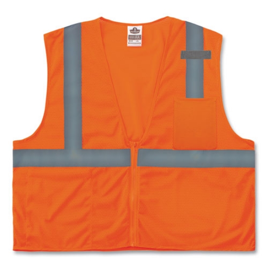 Picture of GloWear 8210Z Class 2 Economy Mesh Vest, Polyester, Orange, X-Small, Ships in 1-3 Business Days