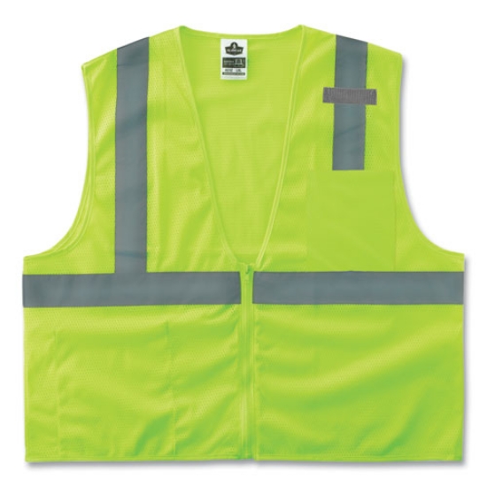 Picture of GloWear 8210Z Class 2 Economy Mesh Vest, Polyester, Lime, X-Small, Ships in 1-3 Business Days