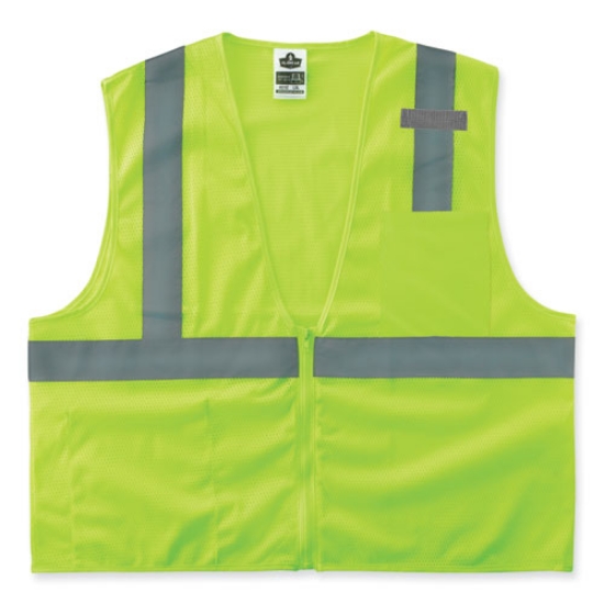 Picture of GloWear 8210Z Class 2 Economy Mesh Vest, Polyester, Lime, Small/Medium, Ships in 1-3 Business Days